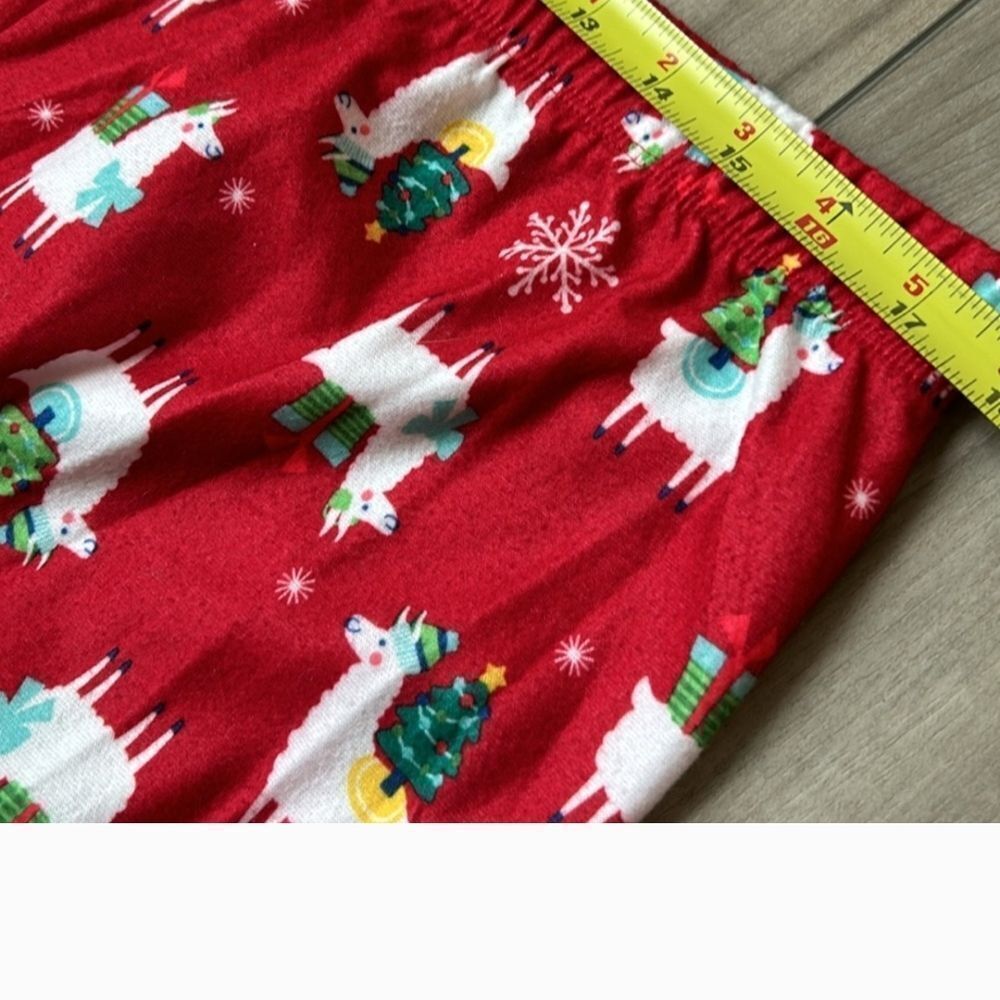 Wondershop Red Kids Pajama Bottoms with Llama and Snowflake Print - Picture 3 of 4